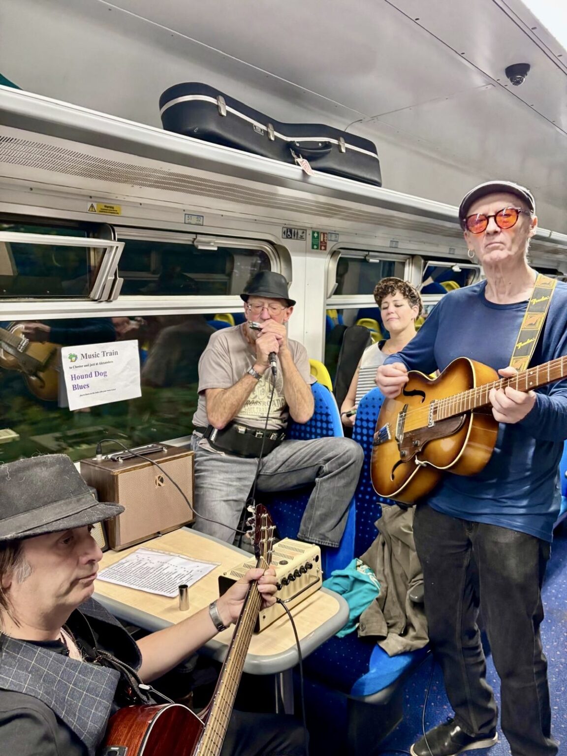 8 Hound Dog Blues on the Altrincham - Chester music train